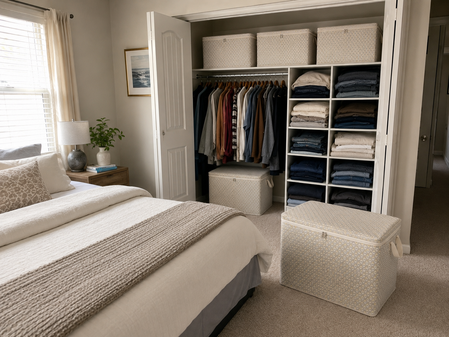 After using Foldable Clothes & Blanket Storage Bags – 2 Pack
