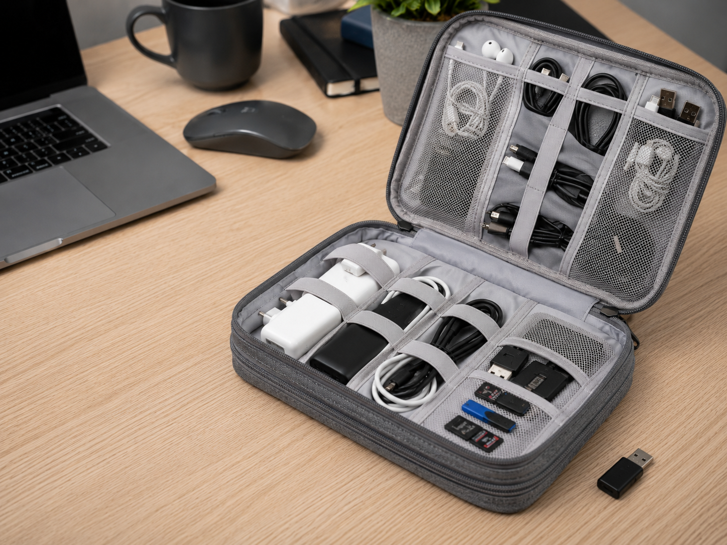 After using Travel Electronics Organizer Bag for Cables & Chargers