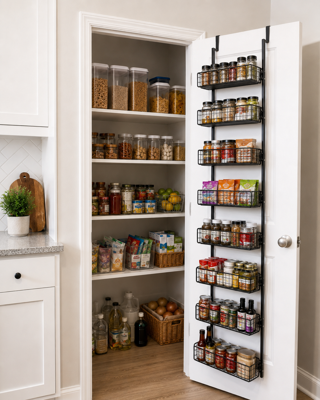 After using 8-Tier Over-the-Door Pantry Organizer Rack for Kitchen Storage