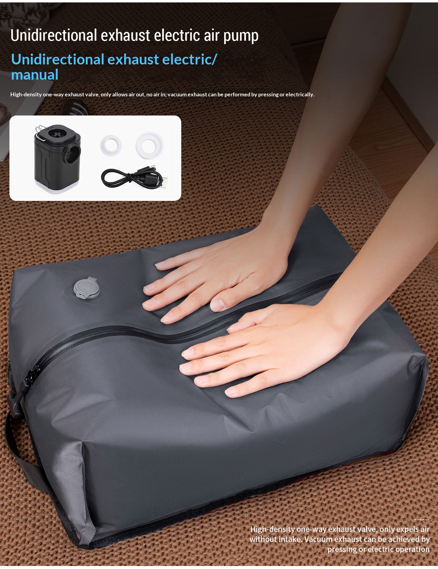 Travel Vacuum Compression Bag with Portable Pump – Save Space in Seconds image 3