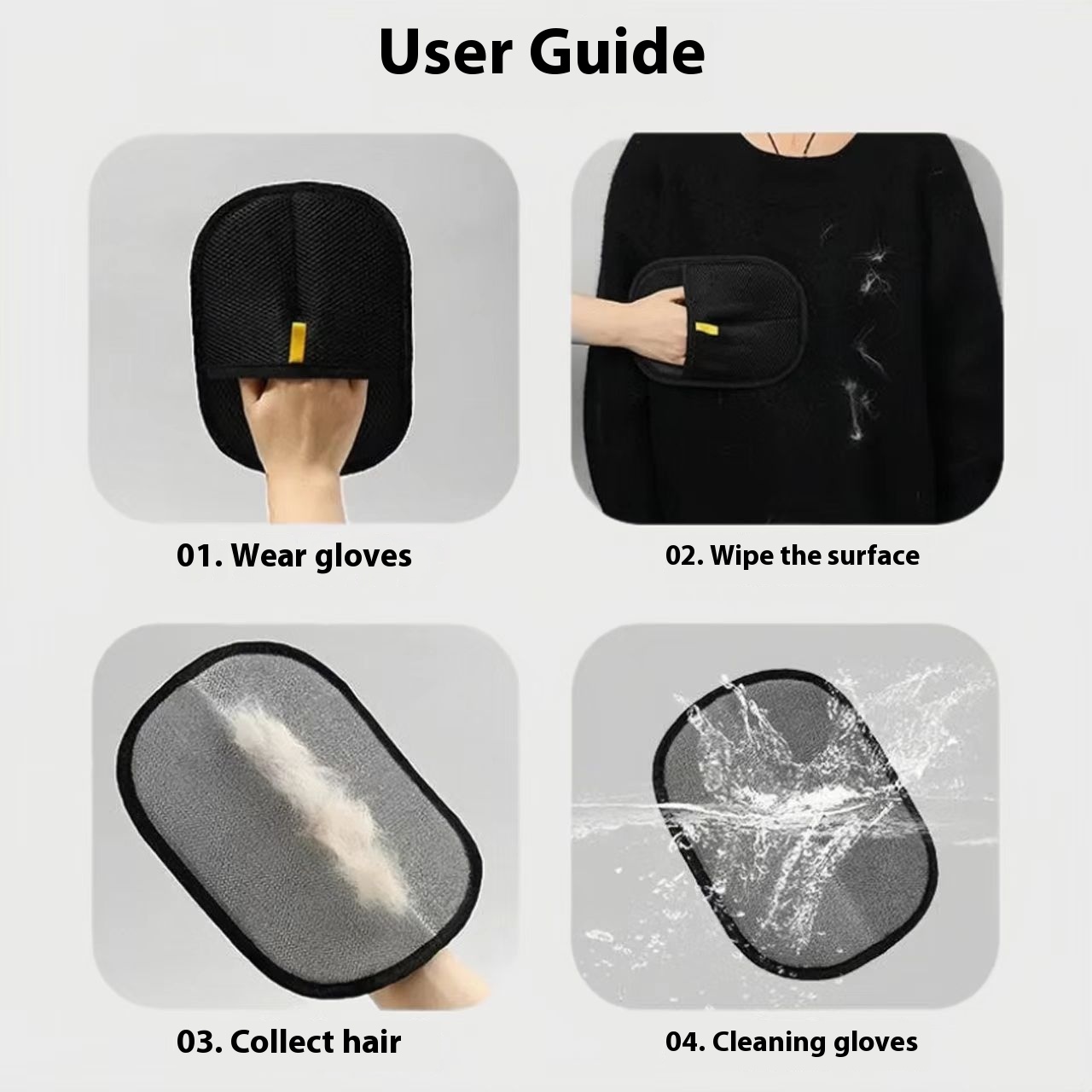 Pet Hair Remover Glove for Sofas, Clothes & Car Seats image 7