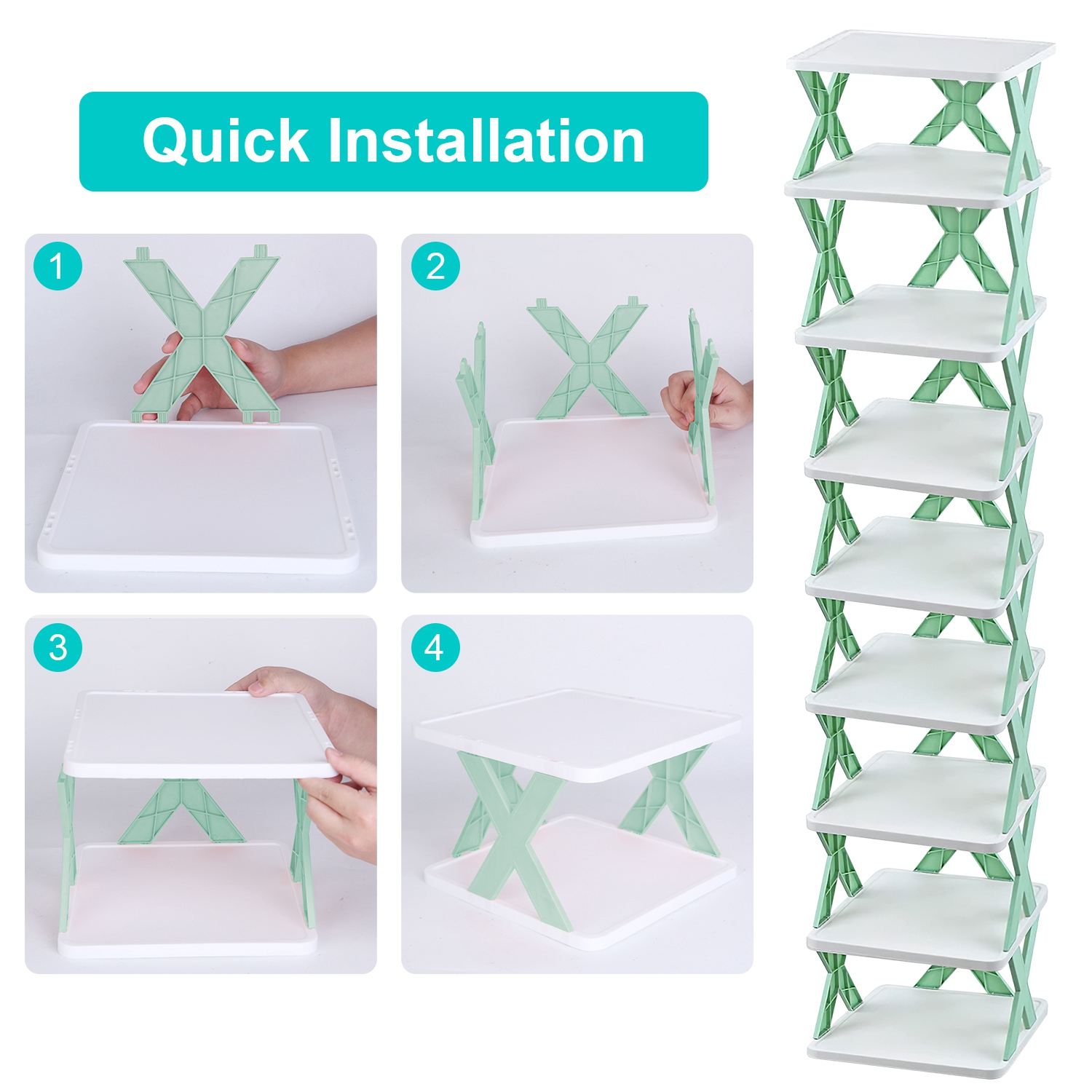 9-Tier Narrow Shoe Rack for Small Entryways & Apartments image 6