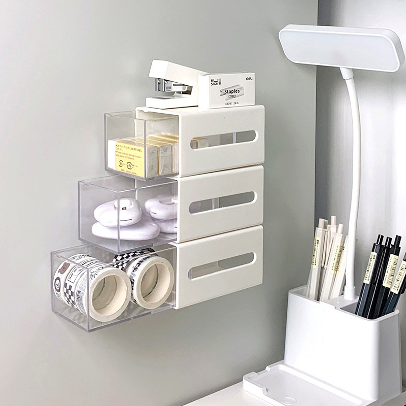 Wall Mounted Cotton Swab & Pad Storage Drawer image 3
