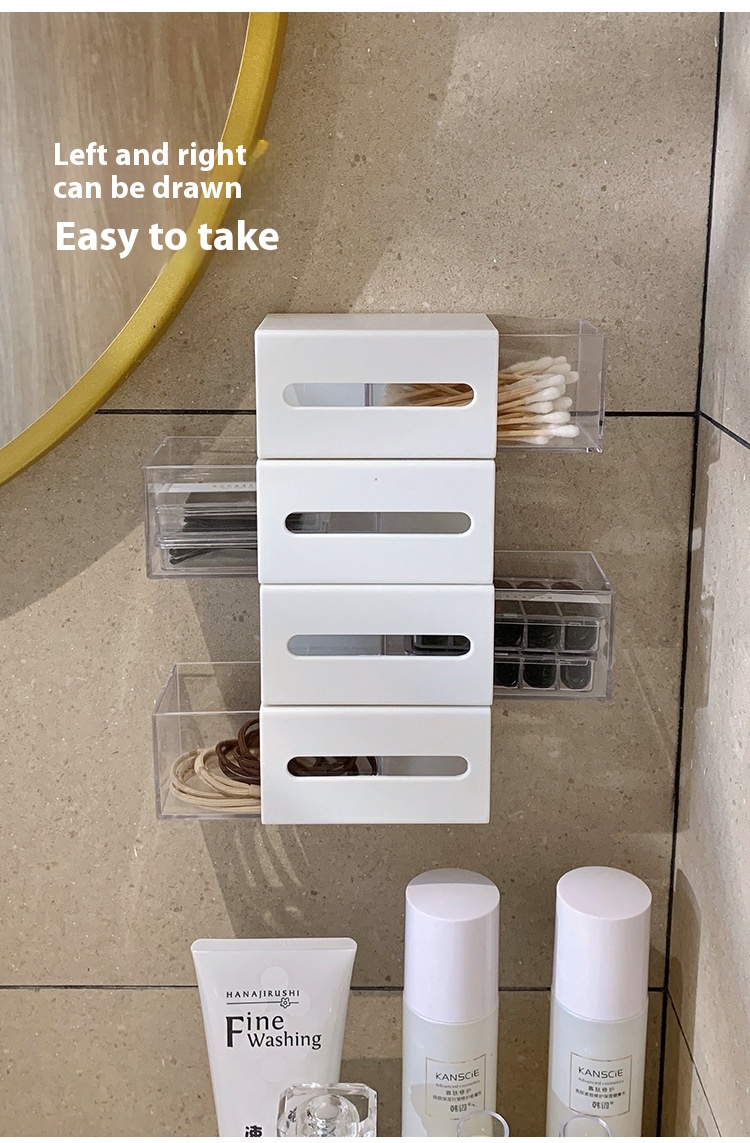 Wall Mounted Cotton Swab & Pad Storage Drawer image 7